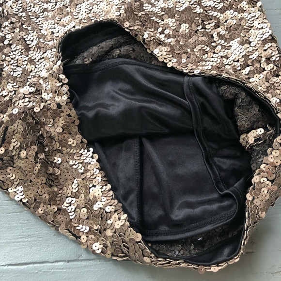 Laundry by Shelli Segal Allover Sequin Bodycon Dress Size 2 Gold Sleeveless - Picture 5 of 14